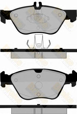 BRAKE ENGINEERING pa1105 -  Комплект тормозных колодок, дисковый тормоз